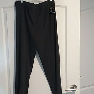 Ming Wang Charcoal Gray Ankle Pant with elastic wa